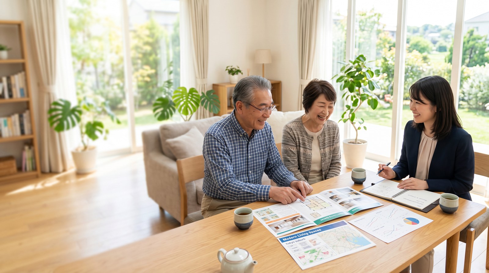 住まいの売却について相談する様子
