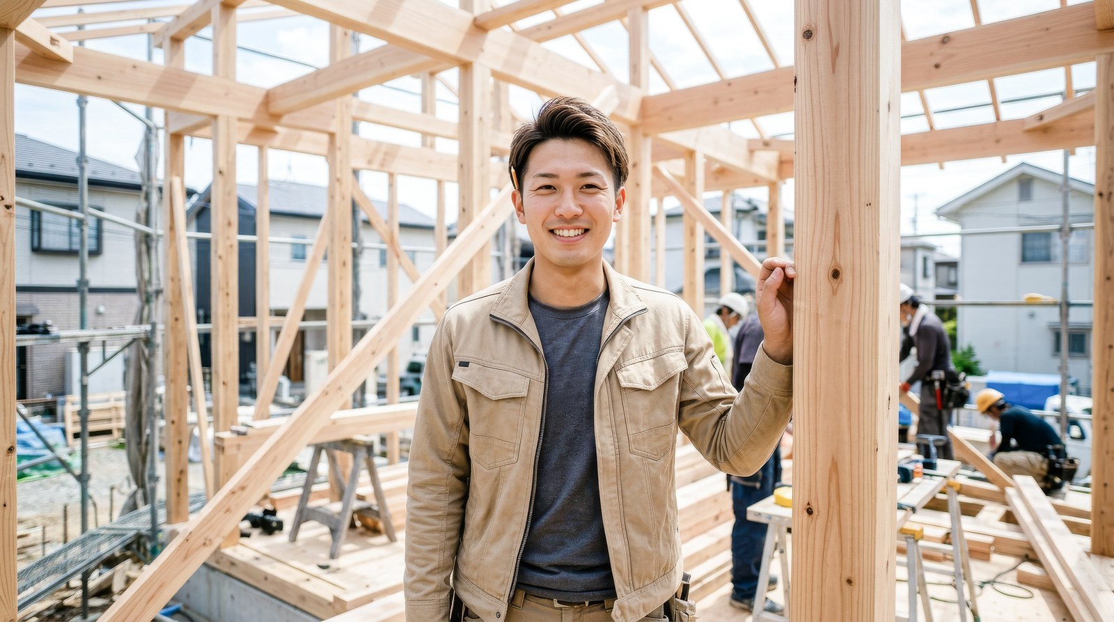 自社施工の建築現場スタッフ