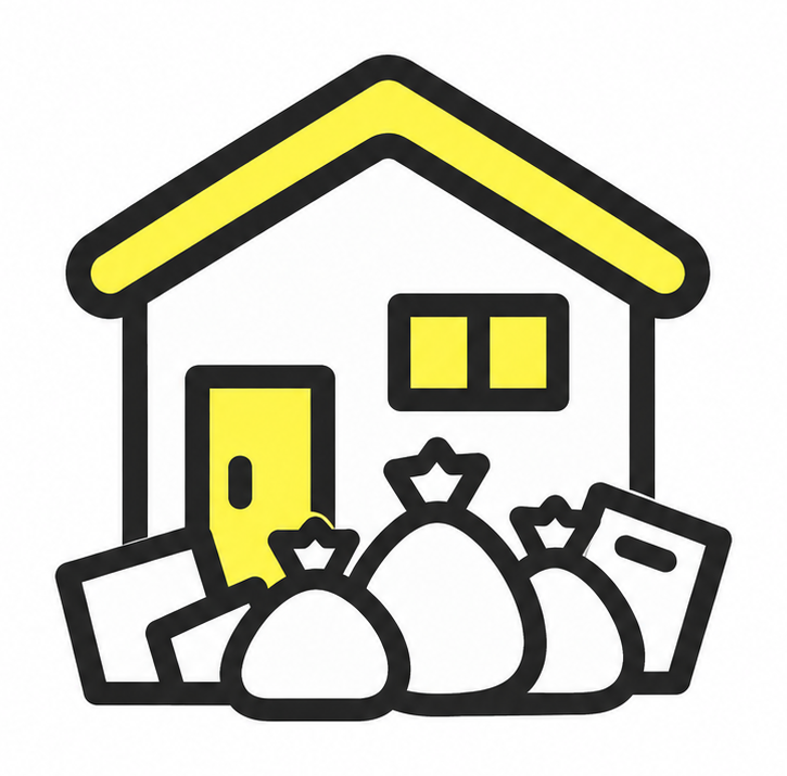 ゴミ屋敷化した建物のアイコン