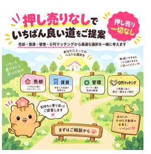押し売りをせず複数の選択肢から提案するいえうるの方針